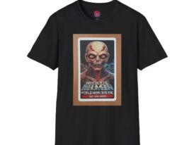 Chilling Horror Art – Black Graphic Tee