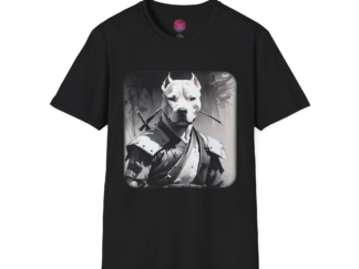 Ninja Dog Unisex Softstyle T-Shirt - Unique Graphic Tee for Pet Lovers