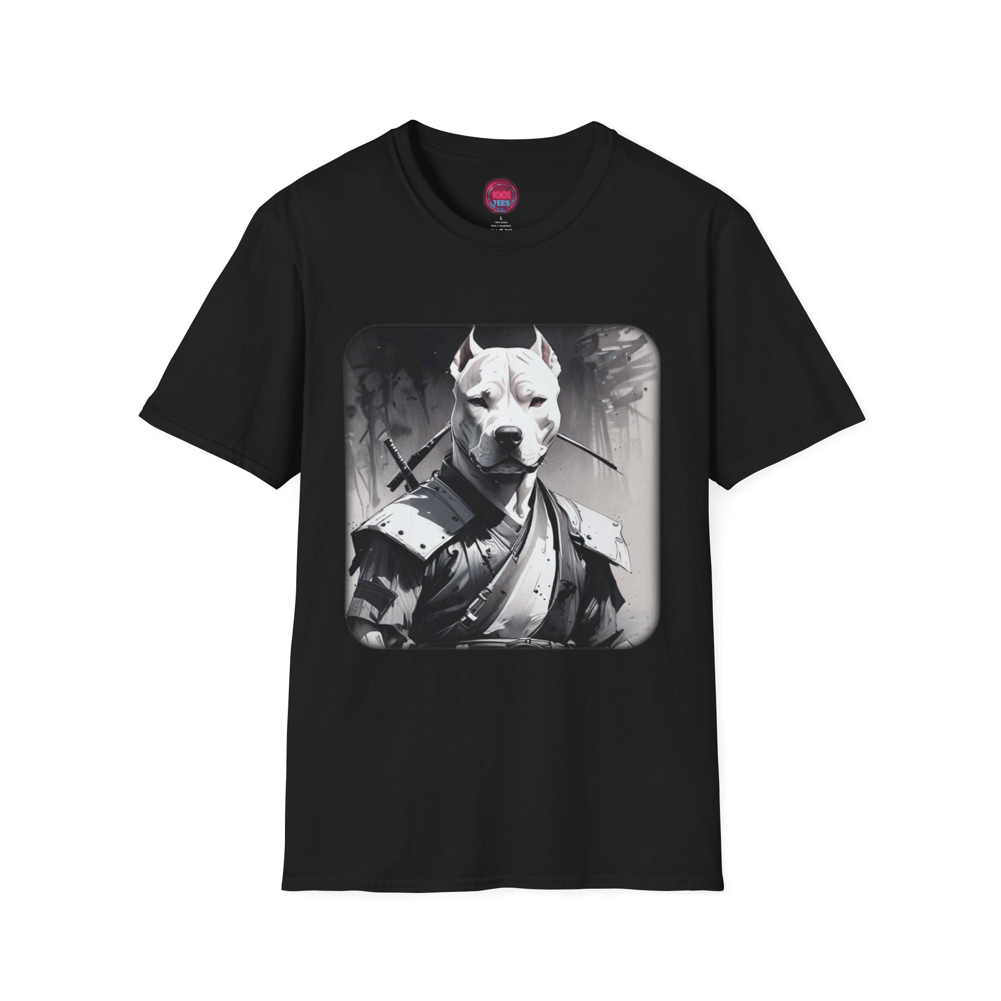 Ninja Dog Unisex Softstyle T-Shirt - Unique Graphic Tee for Pet Lovers
