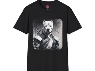 Ninja Dog Unisex Softstyle T-Shirt - Unique Graphic Tee for Pet Lovers