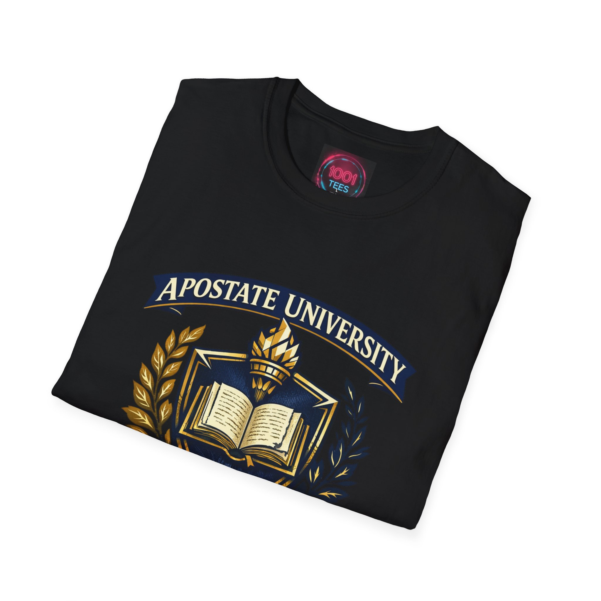 Apostate University Crest T-Shirt — Sapientia Libera Collegiate Tee - Image 14