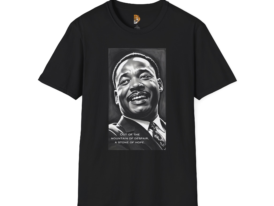 Inspirational Martin Luther King Jr. T-Shirt - Tee with Hope Quote – Black Graphic Tee