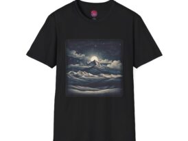 Scenic Night Mountain for Nature Lovers – Black Graphic Tee