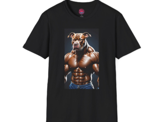 Muscle Dog Unisex Softstyle T-Shirt - Bold Graphic Tee for Pet Lovers