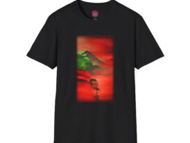 African Sunset Vibrant Nature Design for Relaxation and Outdoor Vibes – Black Graphic Tee