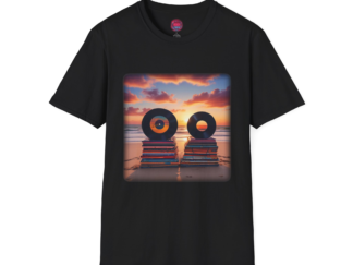 Vintage Sunset Vinyl Record T-Shirt | Unisex Softstyle Graphic Tee