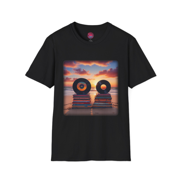Vintage Sunset Vinyl Record T-Shirt | Unisex Softstyle Graphic Tee