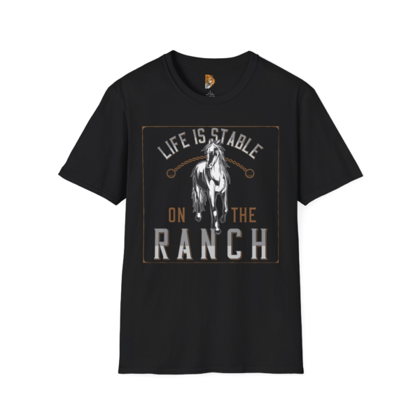 'Life is Stable on the Ranch' - Horse Lover's Unisex T-Shirt