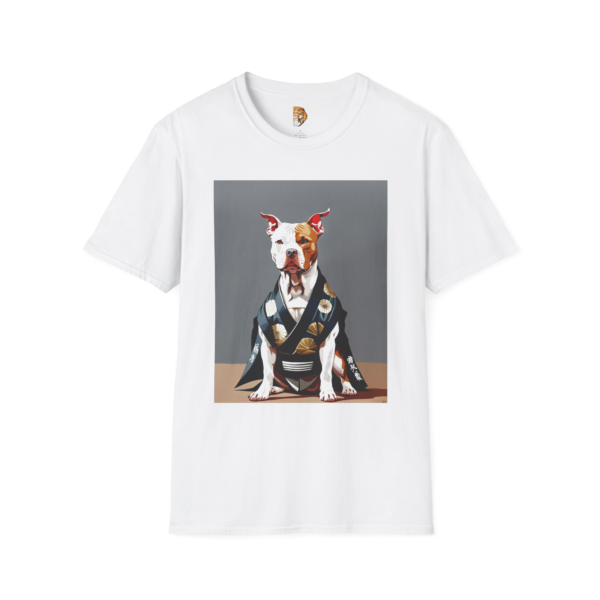 Kawaii Dog in Kimono Unisex Softstyle T-Shirt - Cute Pet Lover Apparel