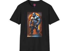 Bold Gorilla Statue – Black Graphic Tee