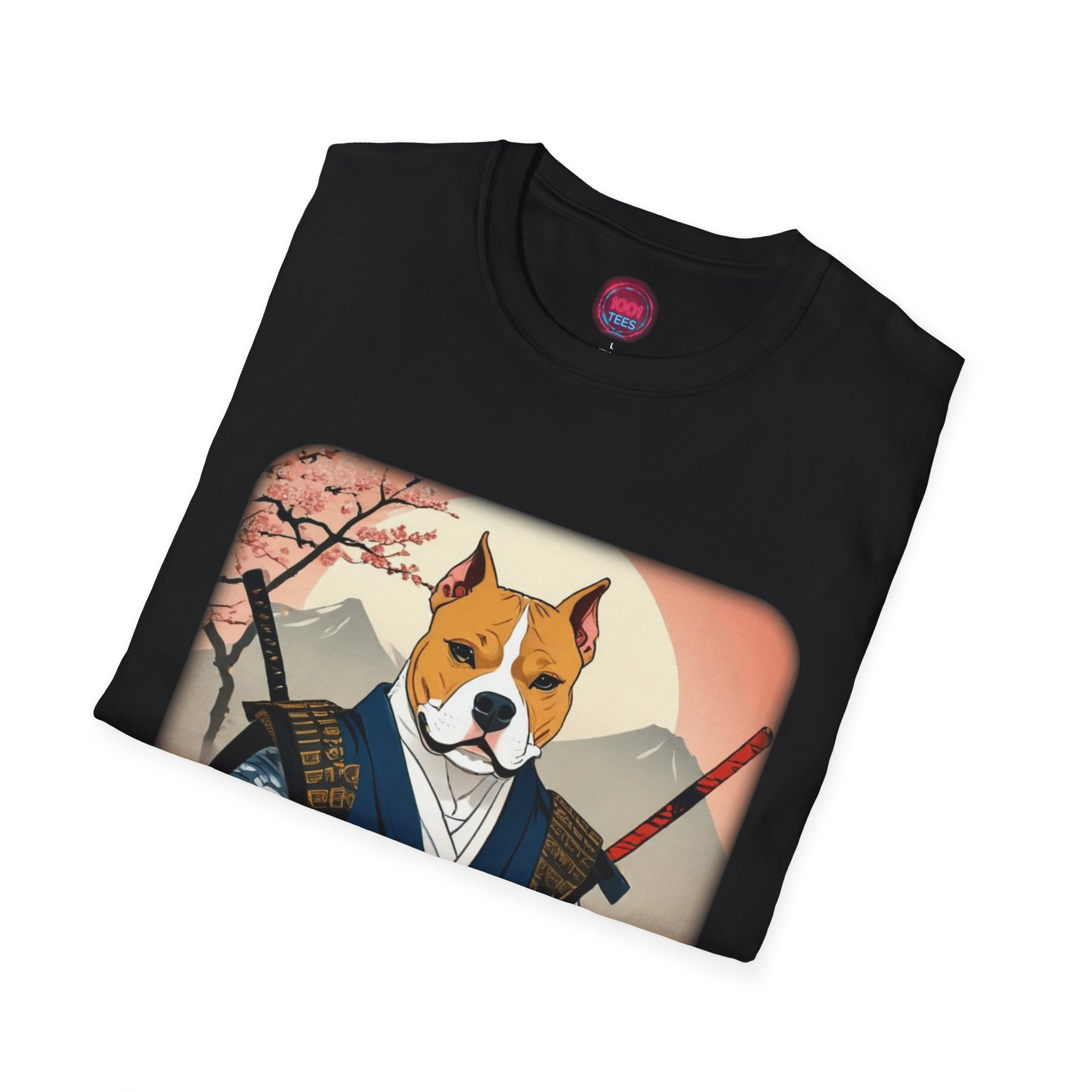 Samurai Dog Unisex Softstyle T-Shirt - Unique Pet Lover Gift - Image 4