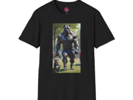 Muscle Dog Fitness & Pet Lover Tee – Black Graphic Tee