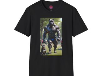 Muscle Dog Unisex Softstyle T-Shirt | Fitness & Pet Lover Tee