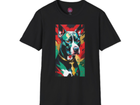 Vibrant Dog Art – Black Graphic Tee