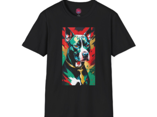 Vibrant Dog Art Unisex Softstyle T-Shirt - Perfect for Pet Lovers