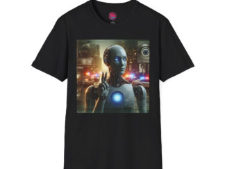 Futuristic Robot Graphic Unisex Softstyle T-Shirt