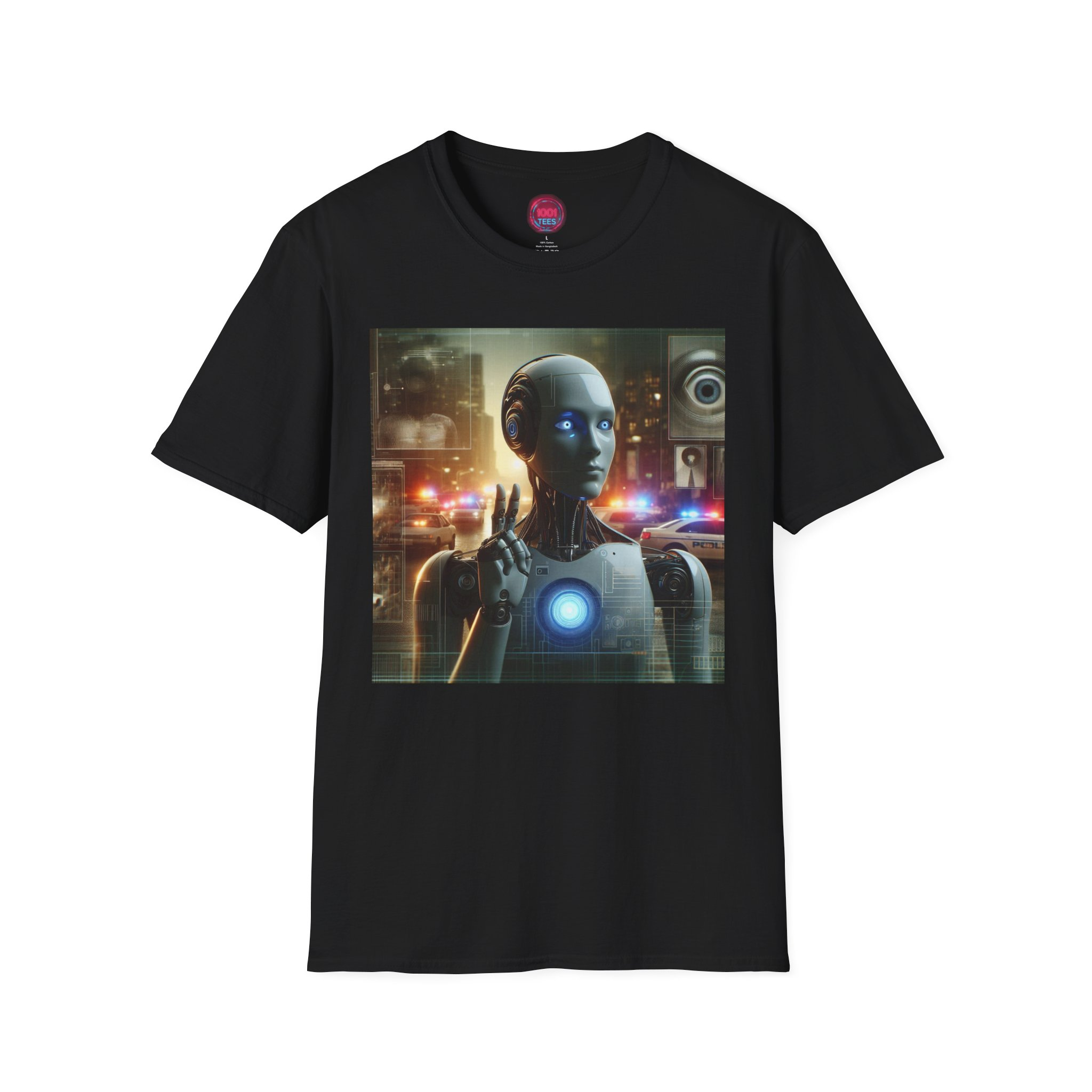 Futuristic Robot Graphic Unisex Softstyle T-Shirt