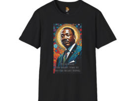 Inspirational "It's Always the Right Time to Do the Right Thing" – Black Graphic Tee