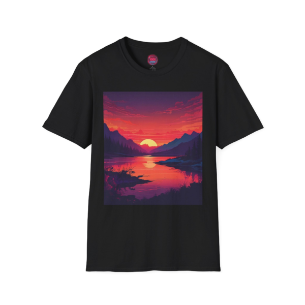 Sunset Reflection Graphic T-Shirt for Nature Lovers