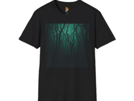 Mystical Forest Nature-Inspired – Black Graphic Tee