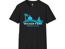 Wicker Park Sailing Club Casual Summer Tee – Black Graphic Tee