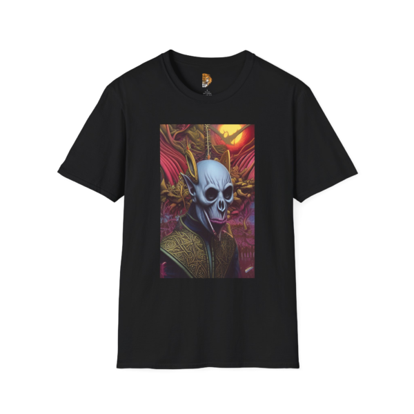 Dark Fantasy Art Unisex Softstyle T-Shirt - Bold Graphic Tee for Gamers & Collectors