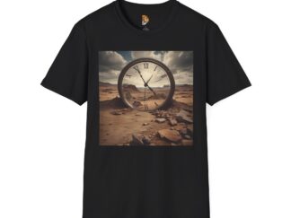 Dreamy Time Traveler Unisex Softstyle T-Shirt - Unique Clock Design