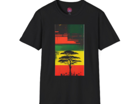 Rasta Tree Vibrant Herbal Vibe Tee – Black Graphic Tee