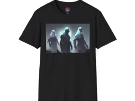 Ghostly Figures for Fantasy Fans – Black Graphic Tee