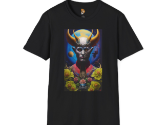 Cosmic Art Unisex Softstyle T-Shirt - Mythical Elegant Vampire Design