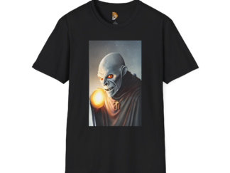 Spooky Vampire Monk Graphic Unisex Softstyle T-Shirt