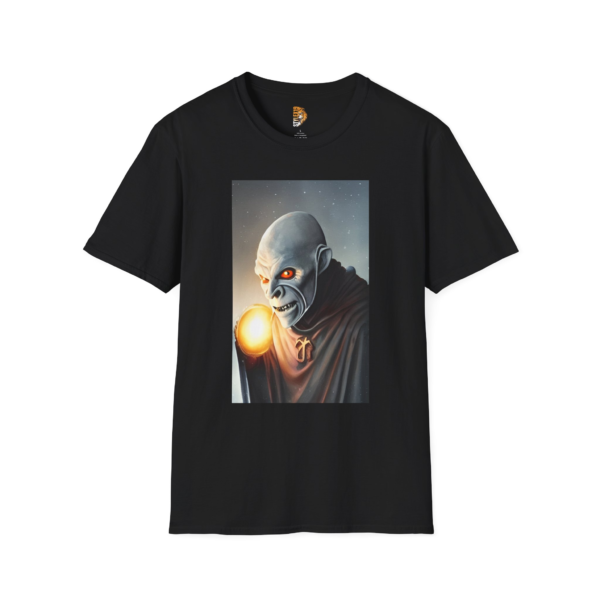 Spooky Vampire Monk Graphic Unisex Softstyle T-Shirt