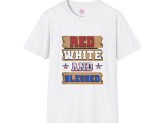 Red White and Blessed Unisex Softstyle T-Shirt