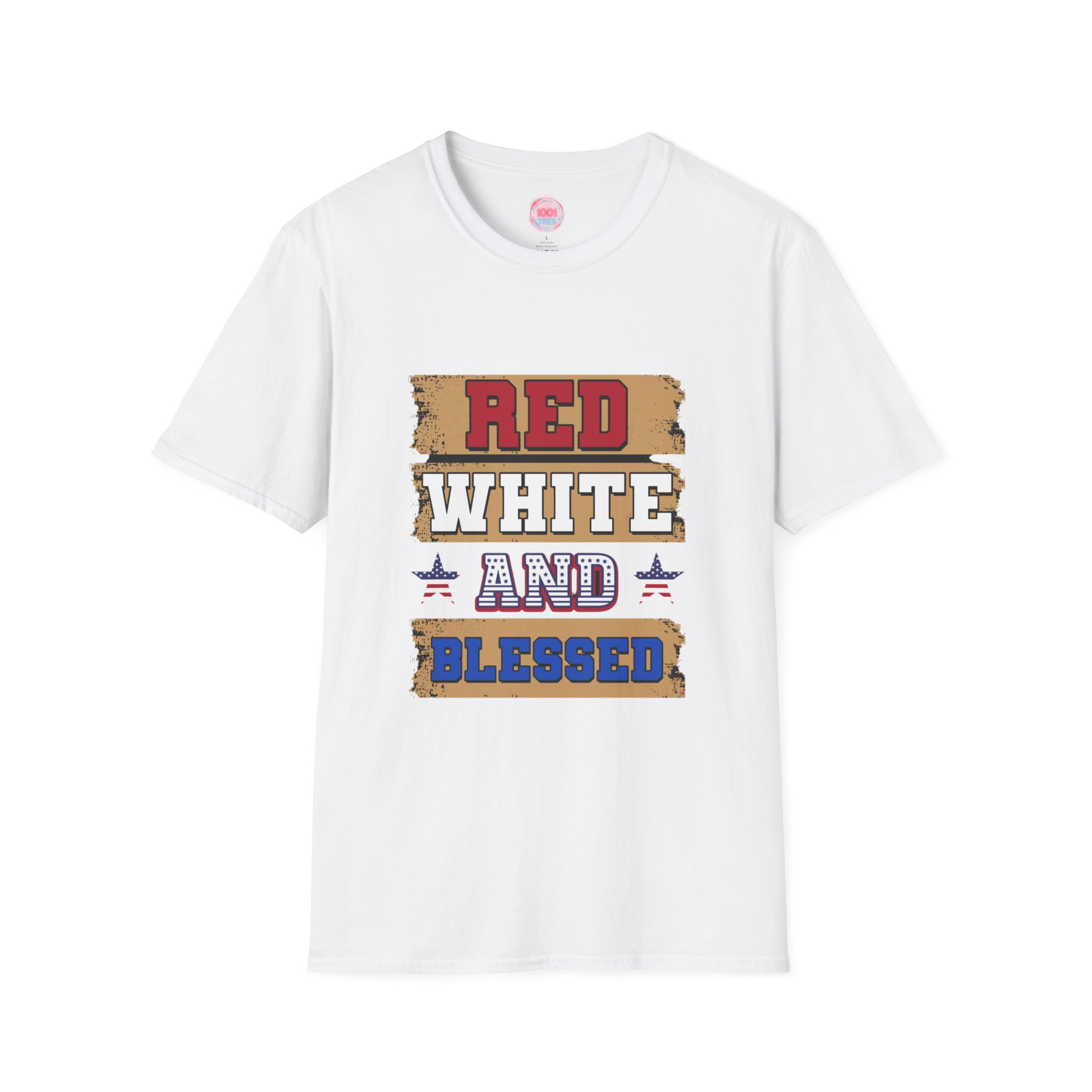 Red White and Blessed Unisex Softstyle T-Shirt