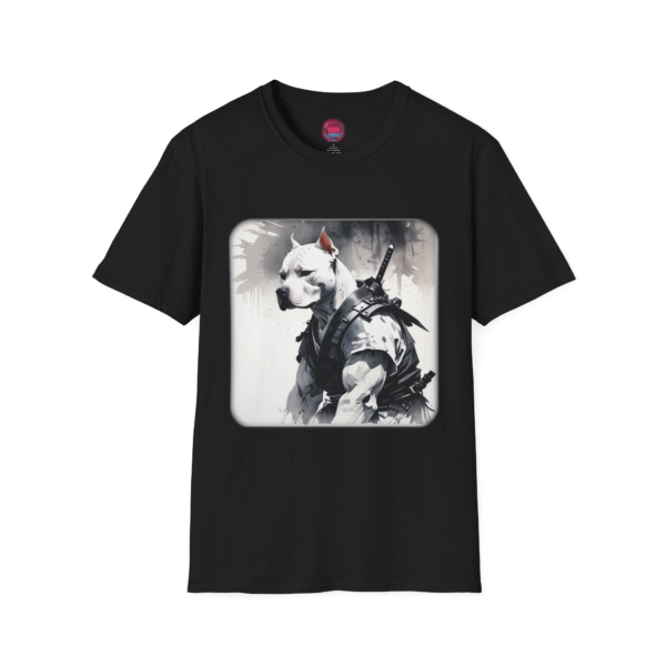 Warrior Dog Unisex Softstyle T-Shirt - Perfect for Pet Lovers and Adventure Seekers