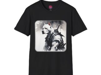 Warrior Dog Unisex Softstyle T-Shirt - Perfect for Pet Lovers and Adventure Seekers