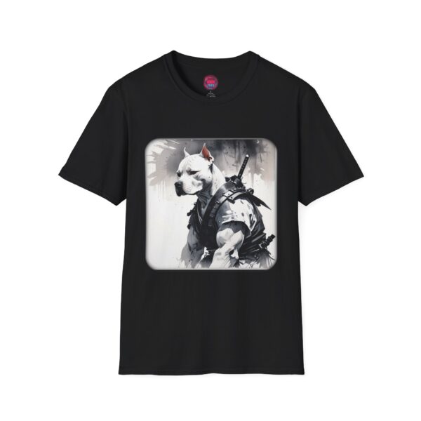 Warrior Dog Unisex Softstyle T-Shirt - Perfect for Pet Lovers and Adventure Seekers