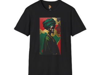 Empowering Black Woman T-Shirt - Unisex Softstyle Tee with African Heritage Design