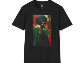 Empowering Black Woman T-Shirt - Tee with African Heritage Design – Black Graphic Tee