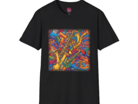 Vibrant Jazz Music T-Shirt for Music Lovers – Black Graphic Tee