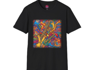Vibrant Jazz Music T-Shirt for Music Lovers