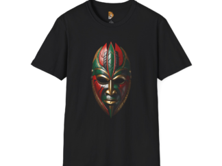 Cultural Warrior Mask Unisex Softstyle T-Shirt - Bold Graphic Tee