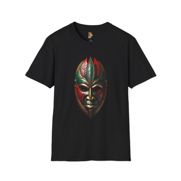 Cultural Warrior Mask Unisex Softstyle T-Shirt - Bold Graphic Tee