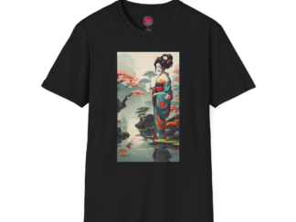 Elegant Geisha Unisex Softstyle T-Shirt - Japanese Art Tee for Cultural Celebrations