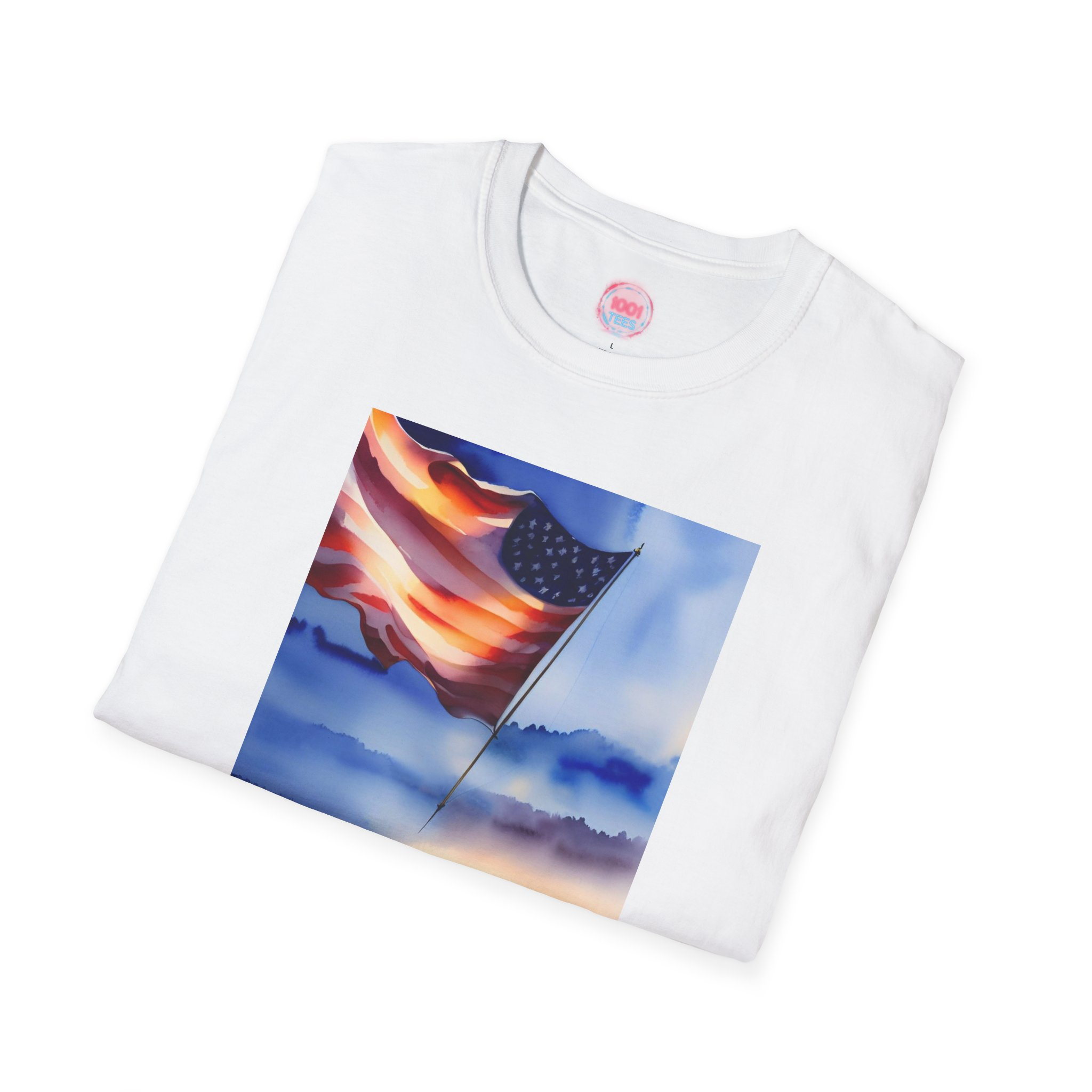 Patriotic Unisex Softstyle T-Shirt - Honor the Heroes - Image 4