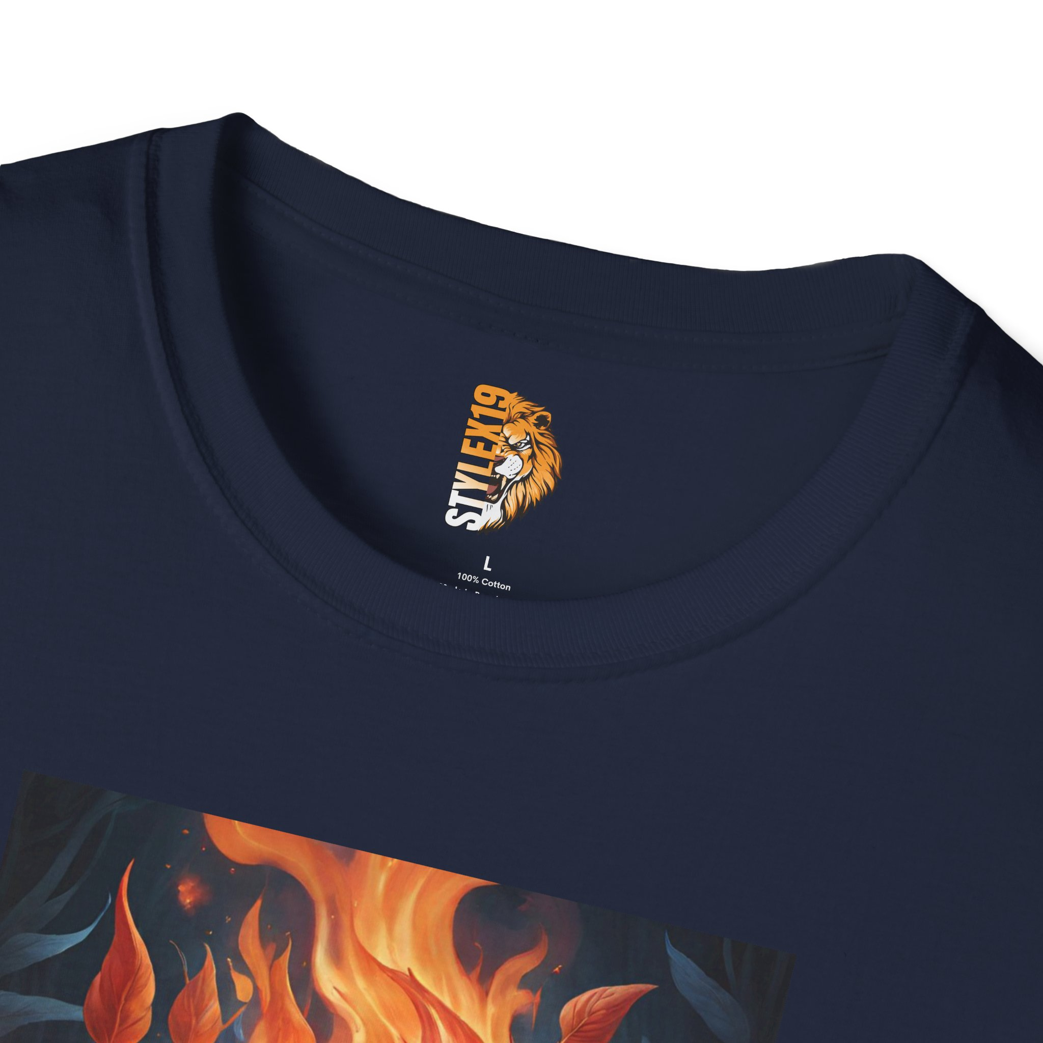 Fire Goddess Unisex Softstyle T-Shirt - Artistic Graphic Tee for Nature Lovers - Image 7