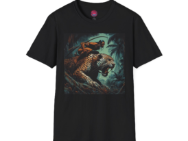 Bold Jungle Adventure – Black Graphic Tee