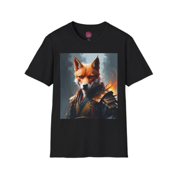 Epic Fox Warrior Unisex Softstyle T-Shirt - Bold Graphic Tee for Gamers and Animal Lovers