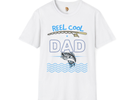 Reel Cool Dad Fishing T-Shirt – Black Graphic Tee