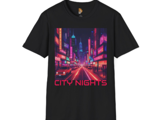 City Nights Unisex Softstyle T-Shirt - Vibrant Urban Graphic Tee